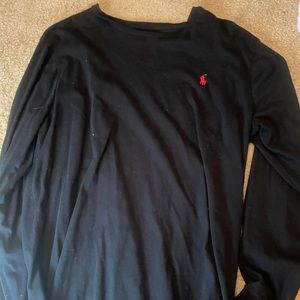 Black long sleeve polo